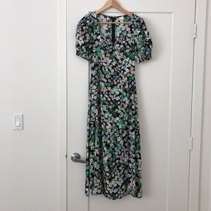 Puff sleeve floral summer dress